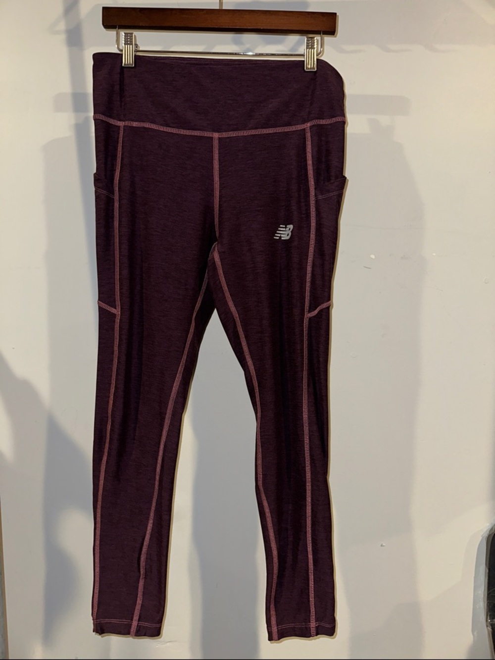 New Balance Burgundy Leggings with Pockets
